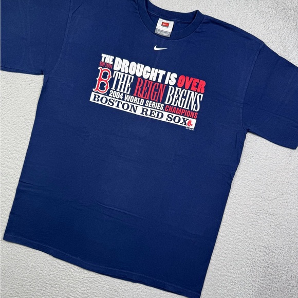 Vintage y2k Nike Boston Red Sox MLB center swoosh T-shirt - Picture 1 of 5